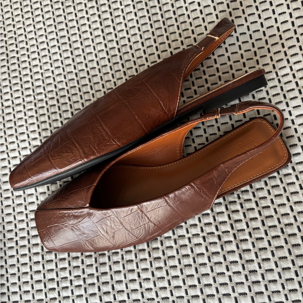 NWOT sling back flats